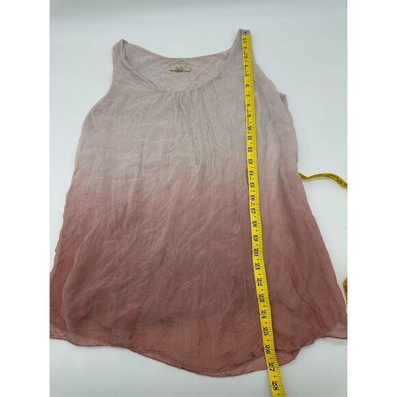 Giusy Silk Top for Women Sz M Sleeveless Gradient Pink Lined AS IS - Picture 7 of 10